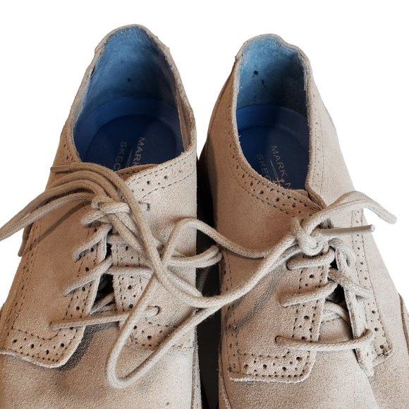 Sketchers Mark Nason Tan Suede Wingtips, 11 Med - Picture 4 of 11
